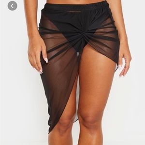 Black Tie Knot Side Sarong